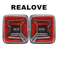 Smoked LED Tail Lights for Jeep Wrangler JL JLU 2018 2019 Sport Rubicon Sahara (Pair Tail Lamp Replacement US Edition)