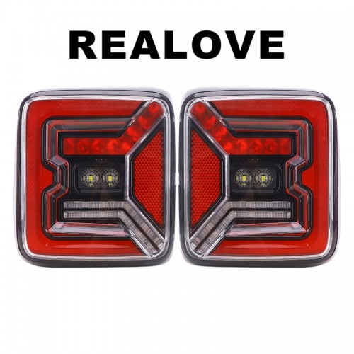 Smoked LED Tail Lights for Jeep Wrangler JL JLU 2018 2019 Sport Rubicon Sahara (Pair Tail Lamp Replacement US Edition)